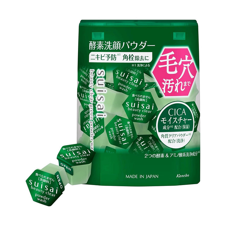Suisai Beauty Clear Powder Wash Green 32pc 1 each