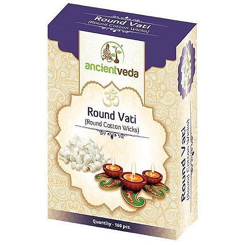 Ancient Veda Round Vati (Round Cotton Wicks) 100 each