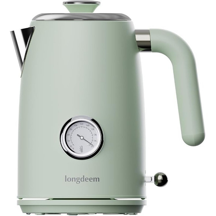1L Small Electric Kettles Stainless Steel, Green