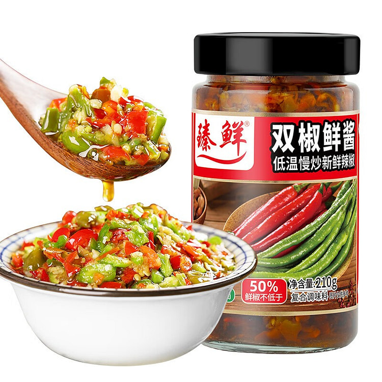 臻鲜碧螺春双椒鲜酱 下饭菜辣椒酱拌面拌饭四川特产 240 克