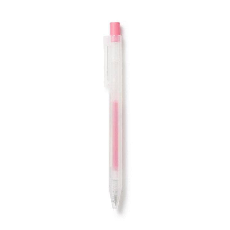 Muji ink ballpoint writing pen pink