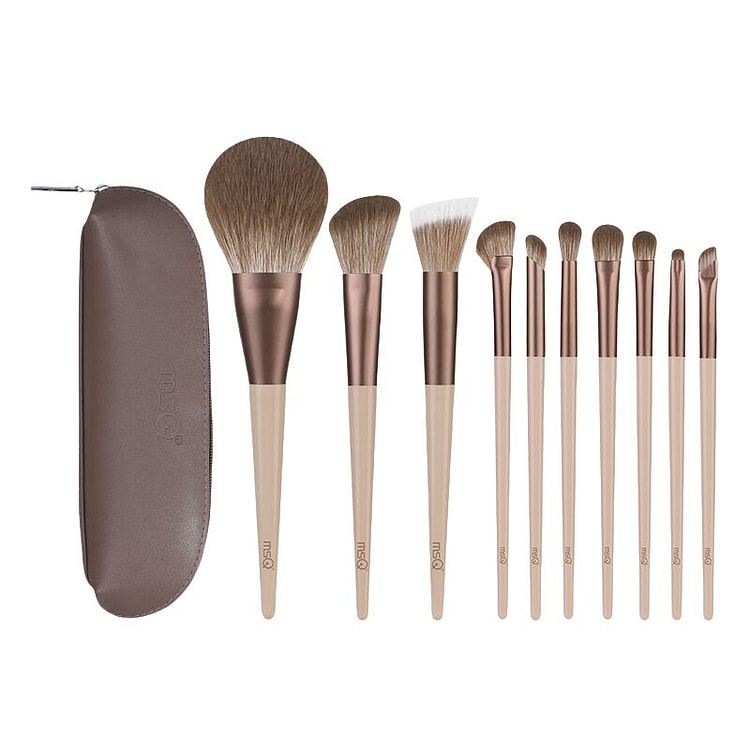 MSQ Mocha Makeup Brush Set 10 Pcs 1 each