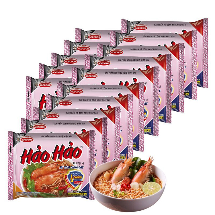 Hao Hao Spicy & Sour Noodle Combo (15packs)