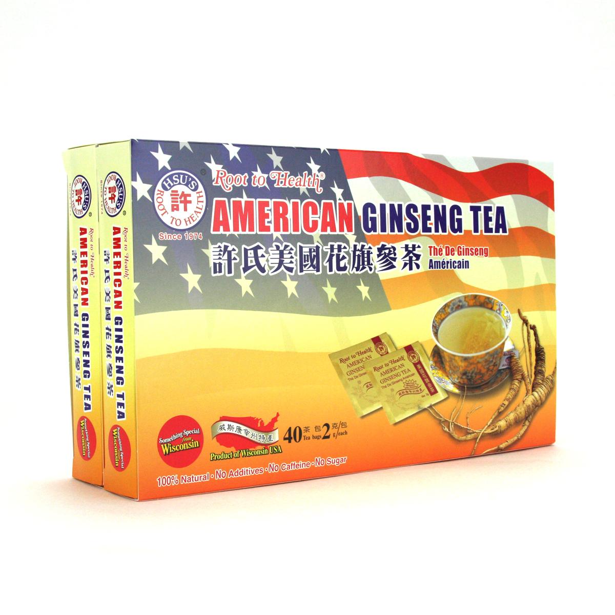 HSU'S GINSENG American Ginseng Tea 40ct Weee!