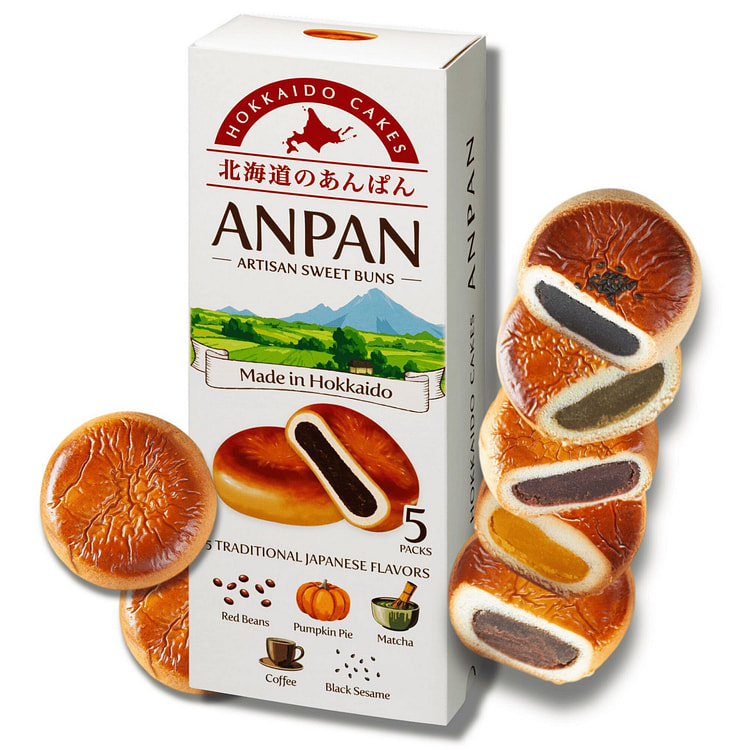 Hokkaido Anpan Variety Pack - Japanese Sweets 1 box