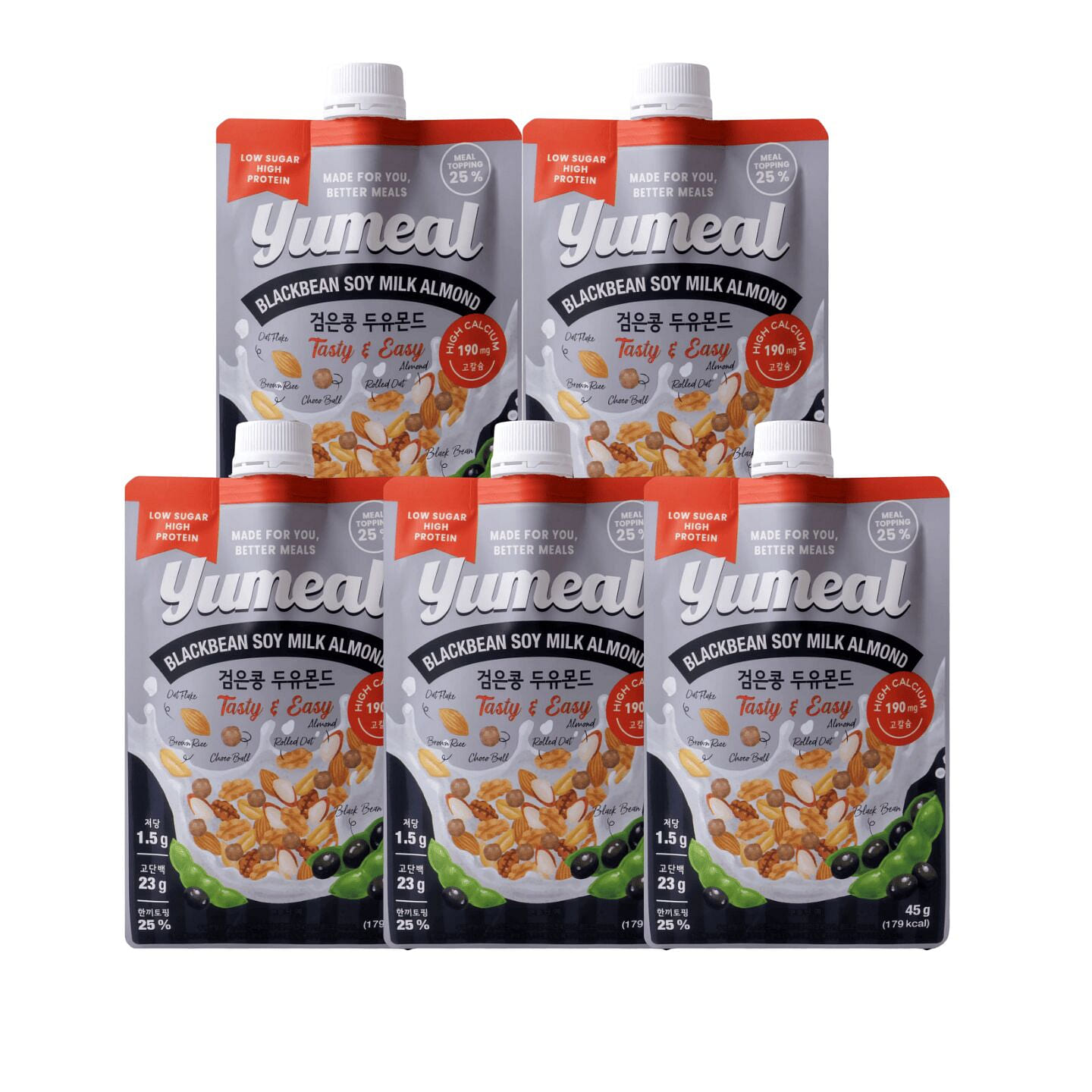 Yumeal Blackbean Soy Milk Almond Meal Shake 45g 5 each
