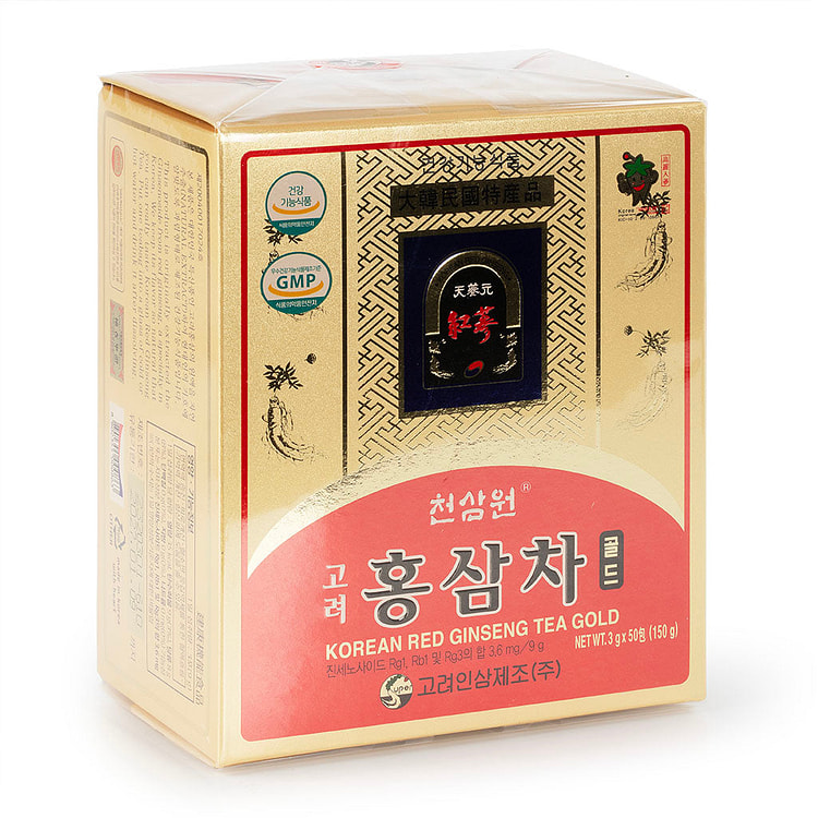 Korean Red Ginseng Tea Gold 50 Bags 1 each