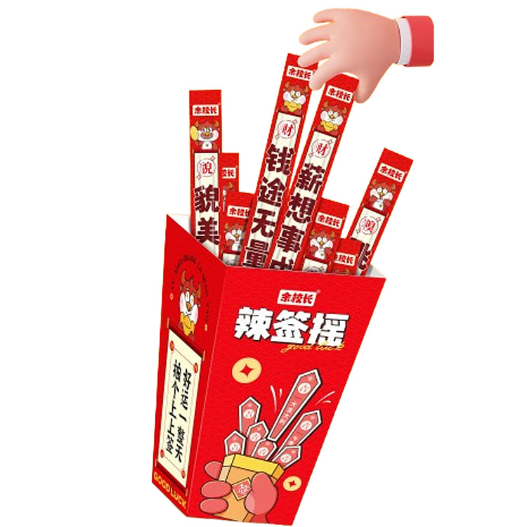 余校长 一根筋香辣牛筋辣条零食 30根*1盒
