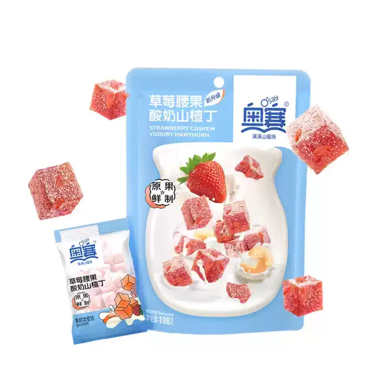 Strawberry Yogurt Hawthorn Cubes 108g*1 bag 108 g