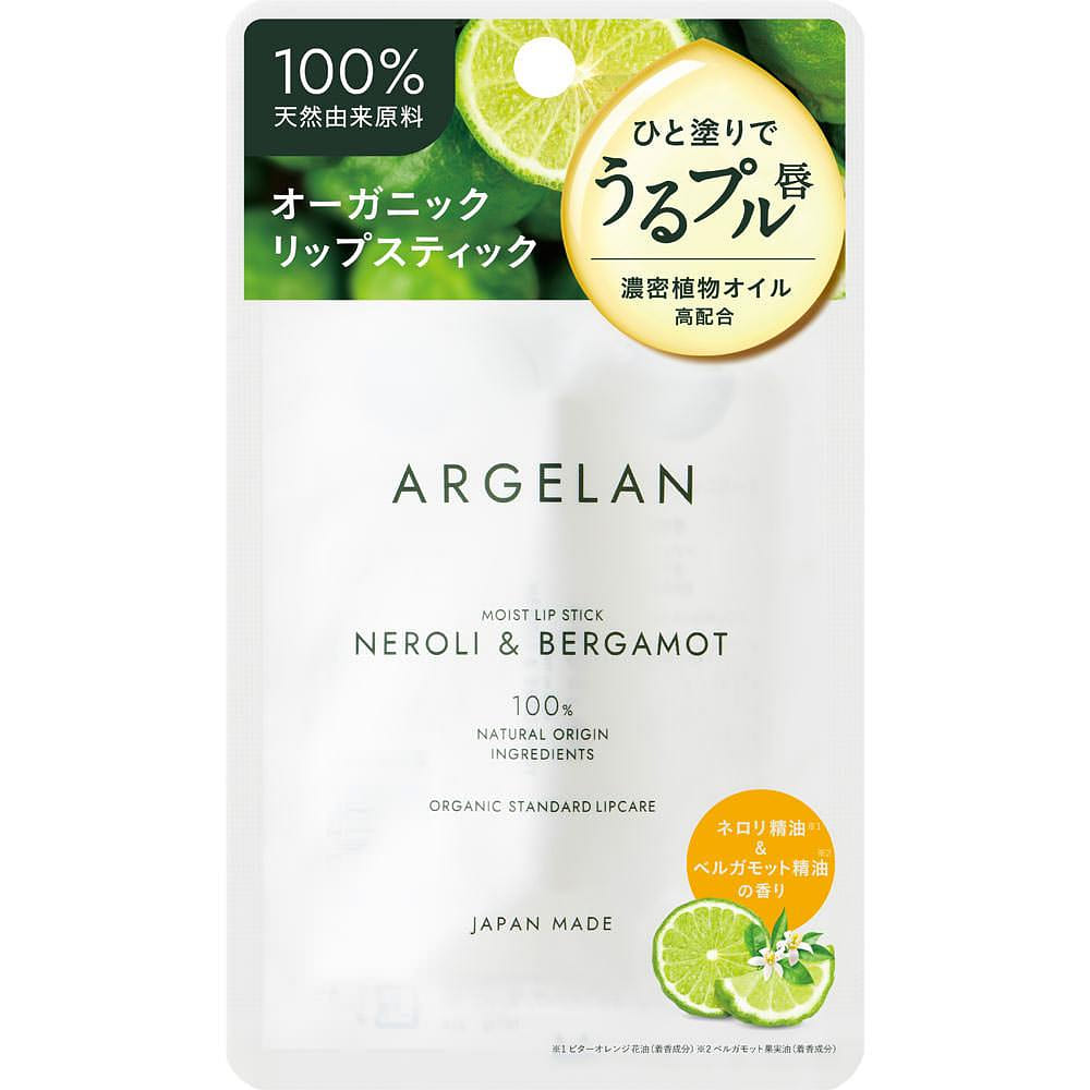 【Japan DirectMail】ARGELAN Organic Moist Lipstick Neroli & Bergamot 4 g