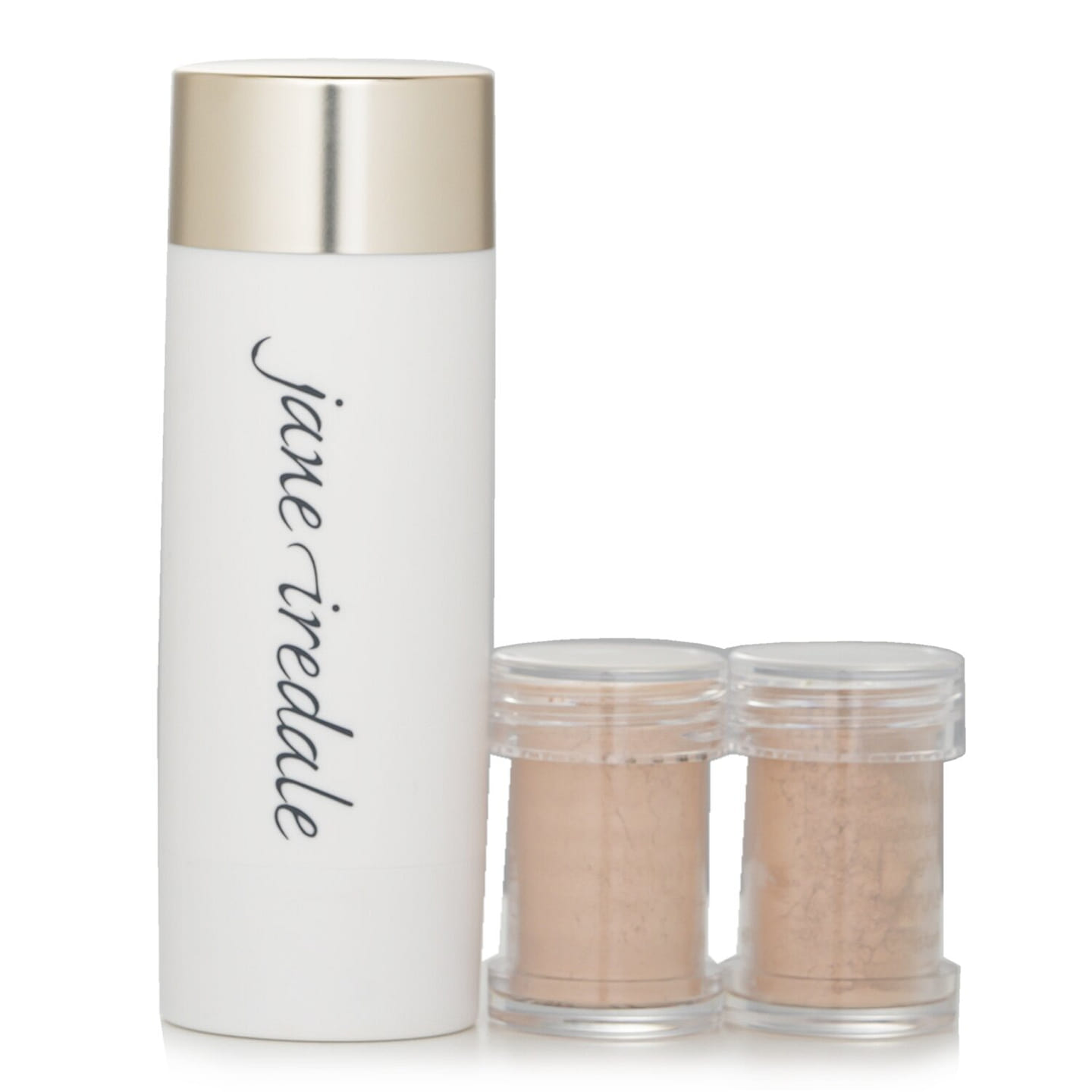 Jane Iredale Powder Me Refillable Brush (1x Brush, 2x Refills) – Nude 2×2.5g/0.09oz 2 g