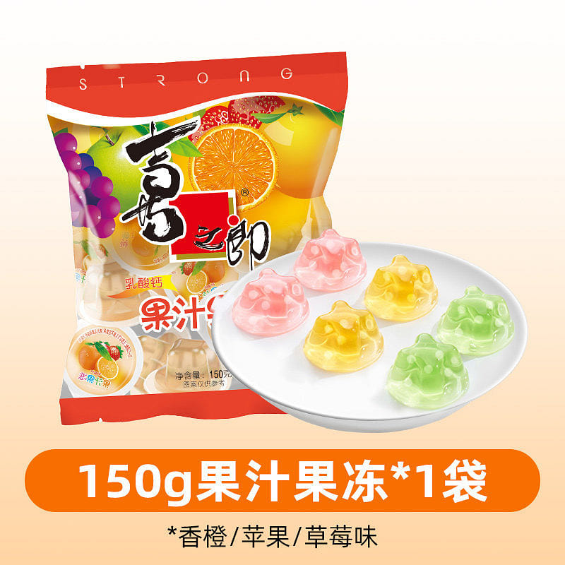 XZL Juice jelly snacks bags 3 fruits flavors 150 g