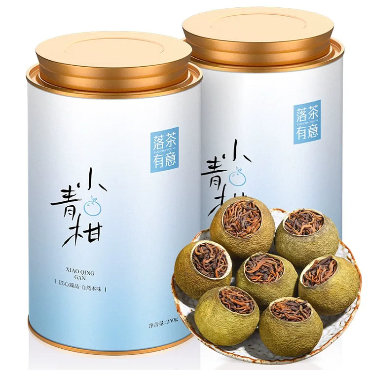 落茶有意 正宗小青柑普洱茶陈皮古树柑熟茶250g 250 克