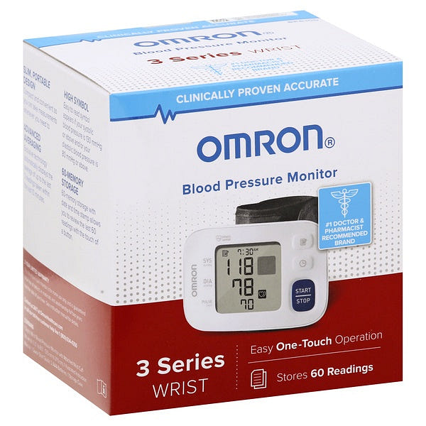 Omron 3 Series Wrist Blood Pressure Monitor Model 1 each
