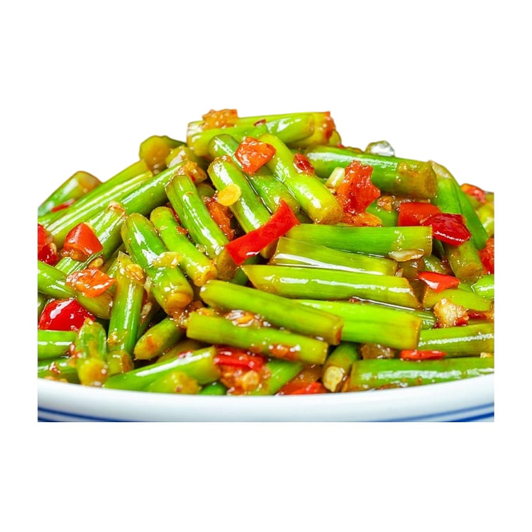 新鲜嫩蒜苔腌制蒜苗江西特产手工剁椒蒜杆1瓶 450 克