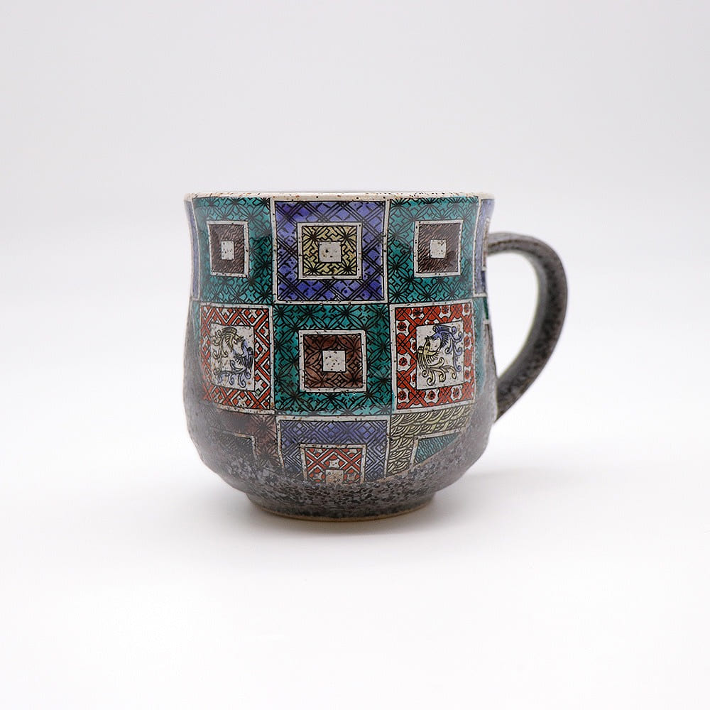 Kutani Ware Handmade Mug Cup (Tile, 2.95 x 3.15) Made in Japan 1 each