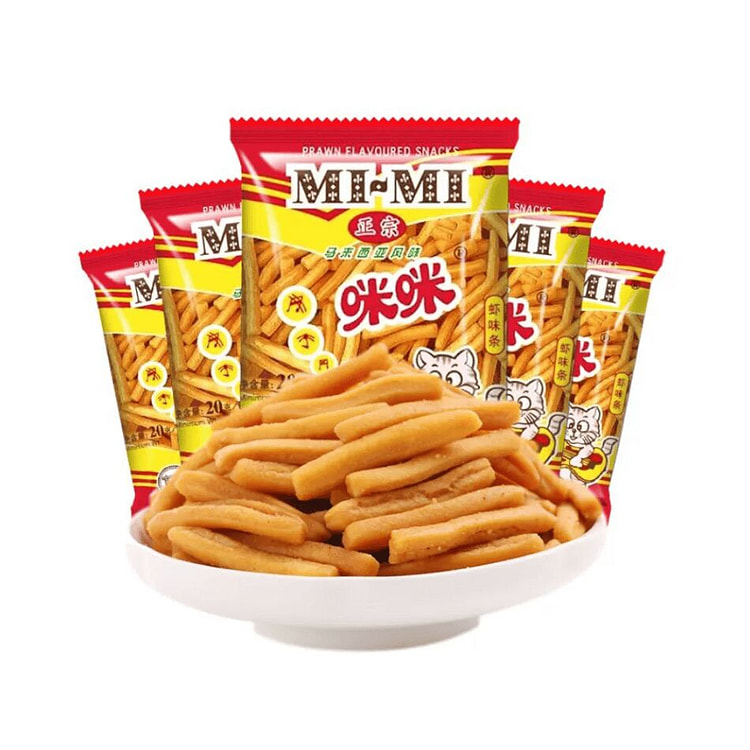 正宗咪咪虾条虾片膨化休闲小吃20克*12包 240 克
