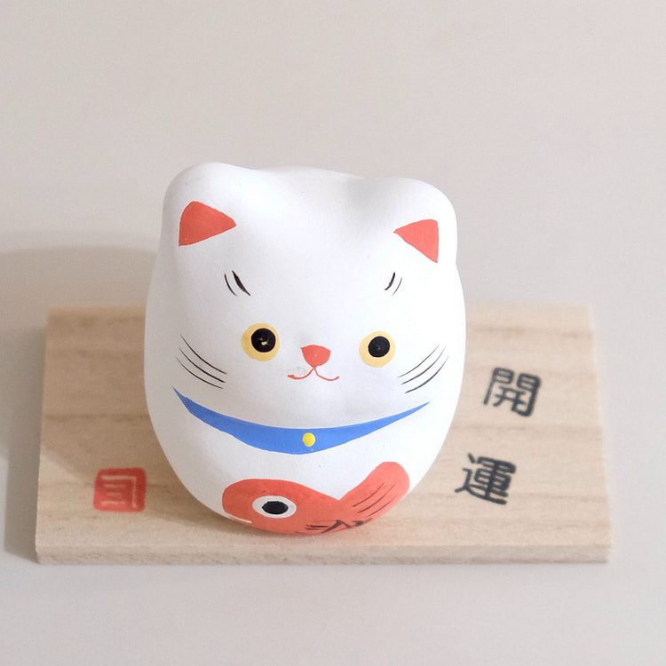 濑户烧 福猫 (礼盒装)- 红色