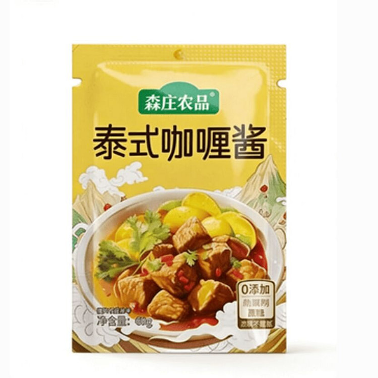 森庄农品  泰式咖喱酱  60g*1袋