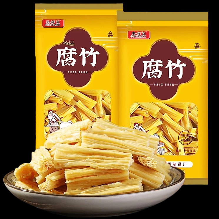 The first layer of dried yuba is pure handmade tofu skin, yuba section, hot