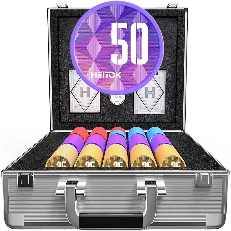 600pcs 11.5g Diamond Poker Chips with Denomination 1 count
