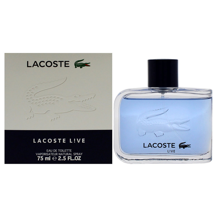 Lacoste Live by Lacoste for Men - 2.5 oz EDT 스프레이