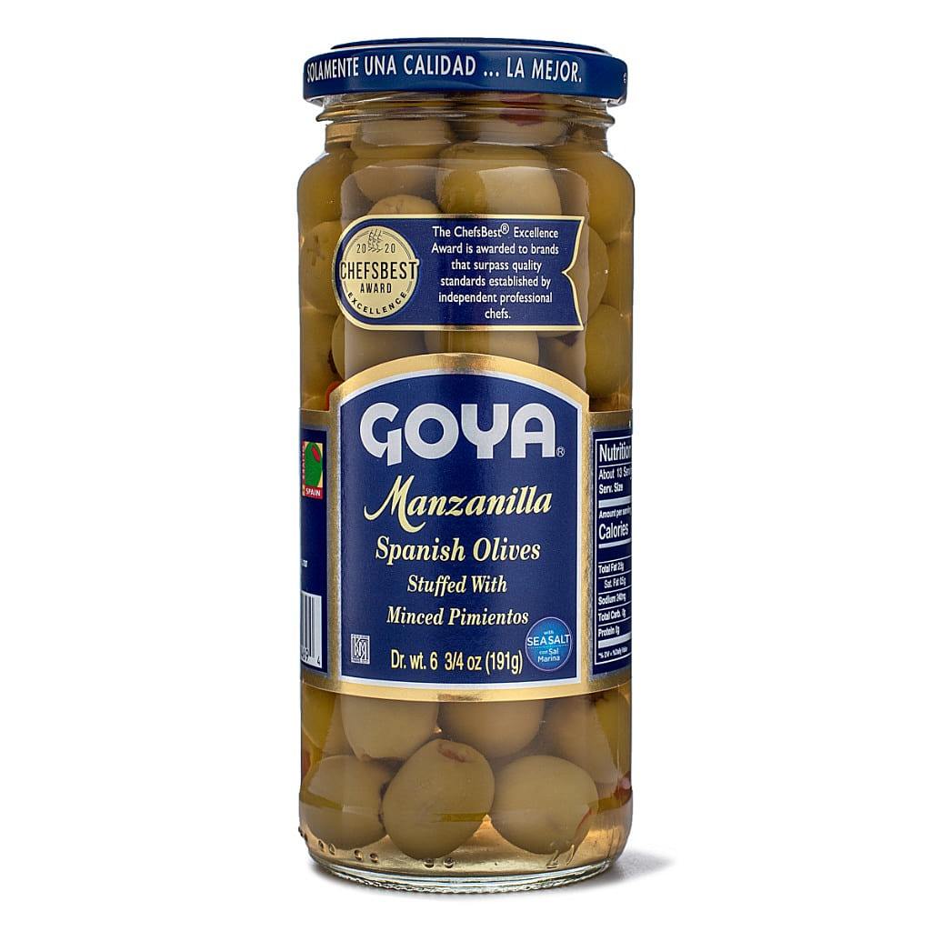 Goya Manzanilla Spanish Olives with Pimientos 6.75 oz