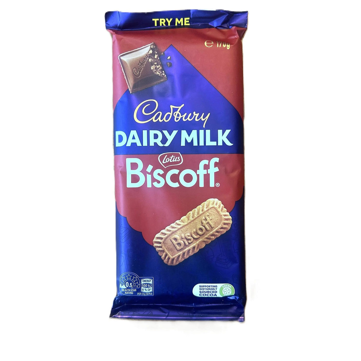 Cadbury Dairy Milk Biscoff 170g (Australia) 1 each
