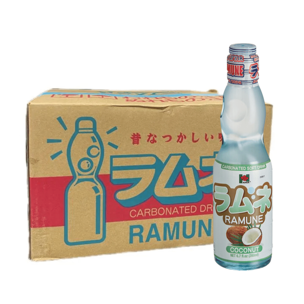 Hana Ramune Coconut Flavor 200ml pack of 24 1 each