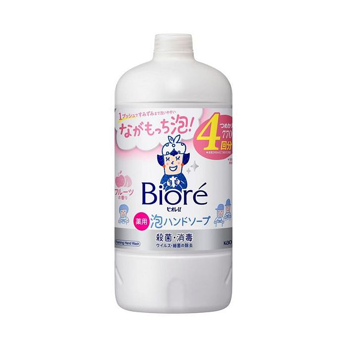 花王Biore U 杀菌消毒泡沫洗手液补充装果香味