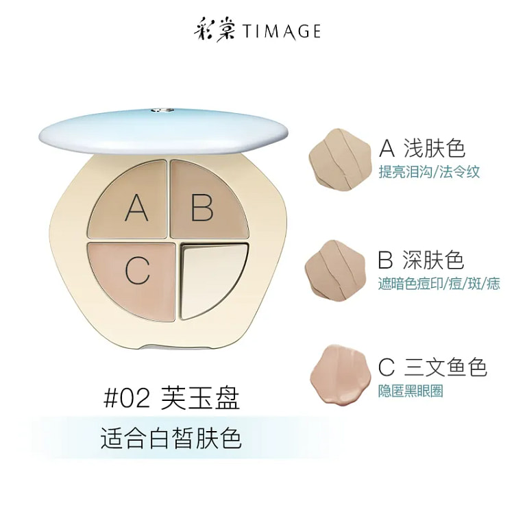 TIMAGE Tricolor Concealer Plate Hibiscus plate