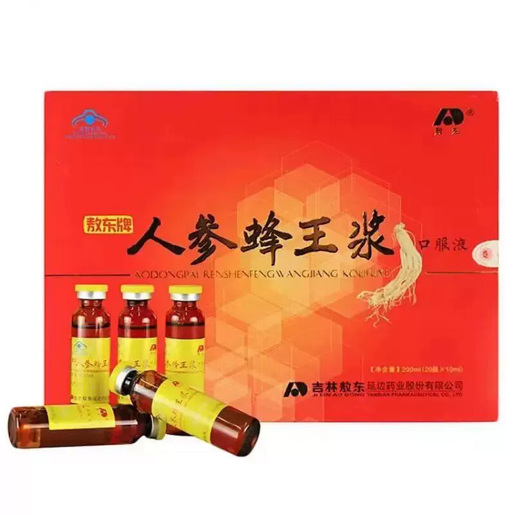 敖东 人参蜂王浆口服液中老年人免疫力200ml/盒 1 盒