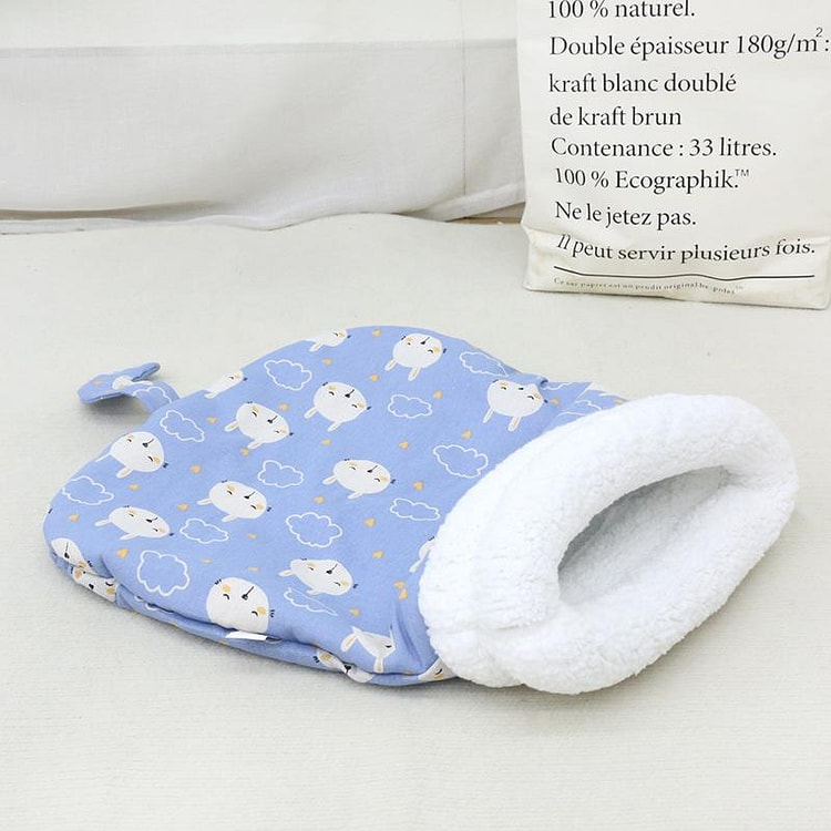 Cat Sleeping Bag for a Comfortable Night's Sleep Blue