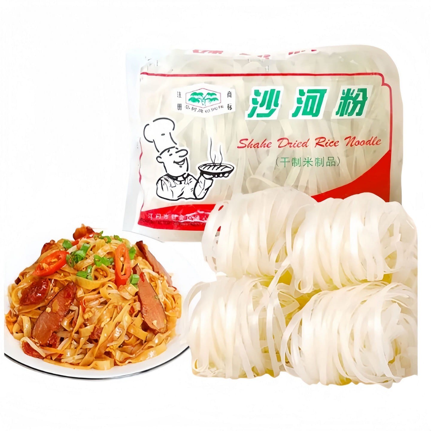 Kuisu brand Shahe noodles 200g 1 pack, fried beef 200 g