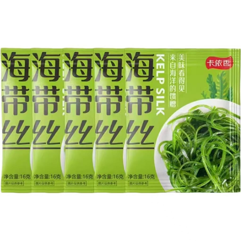 Drying and compressing kelp shreds 80 g