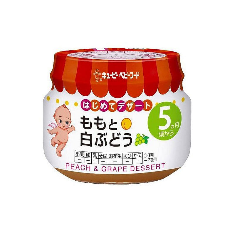 Kewpie baby food white grape peach food 70g 1 each