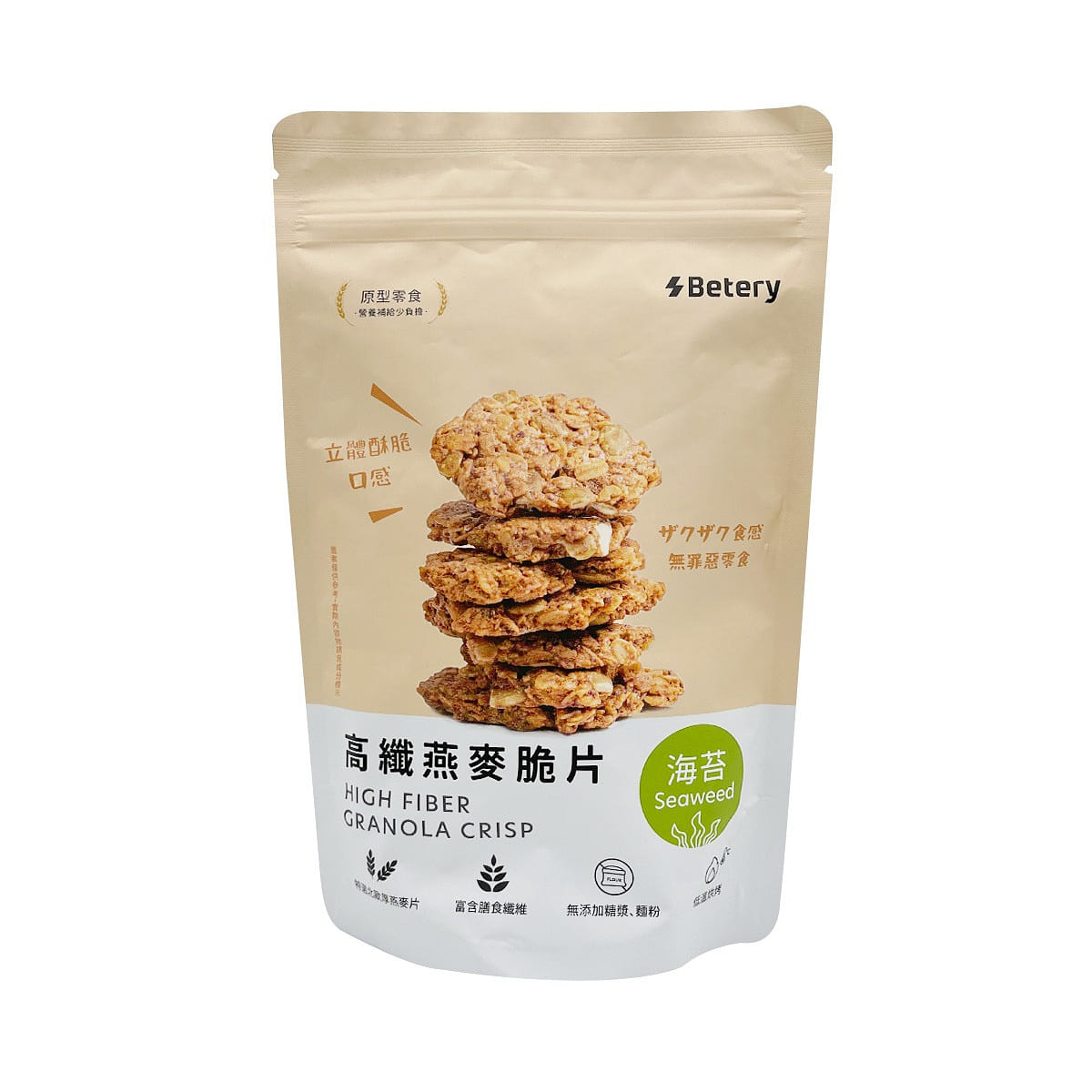台湾【安永】 Betery高纤燕麦脆片 海苔口味 150 克