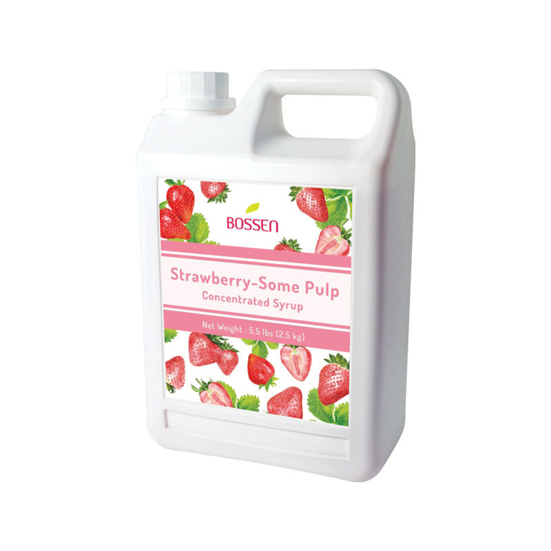 Get Bossen Strawberry Syrup - Some Pulp 5.5 lb Bottle Delivered | Weee ...