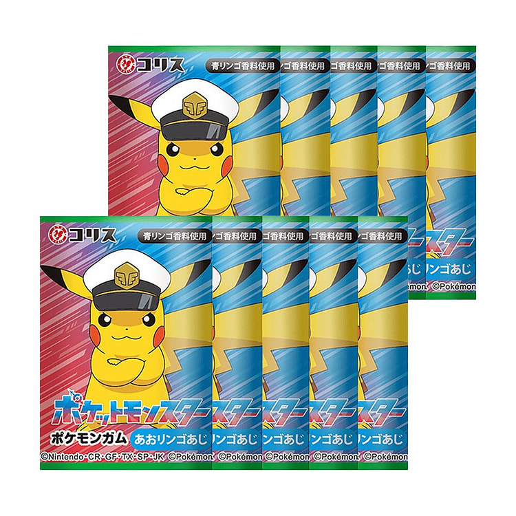 Coris Pikachu chewing gum green apple flavor 10pcs 10 count
