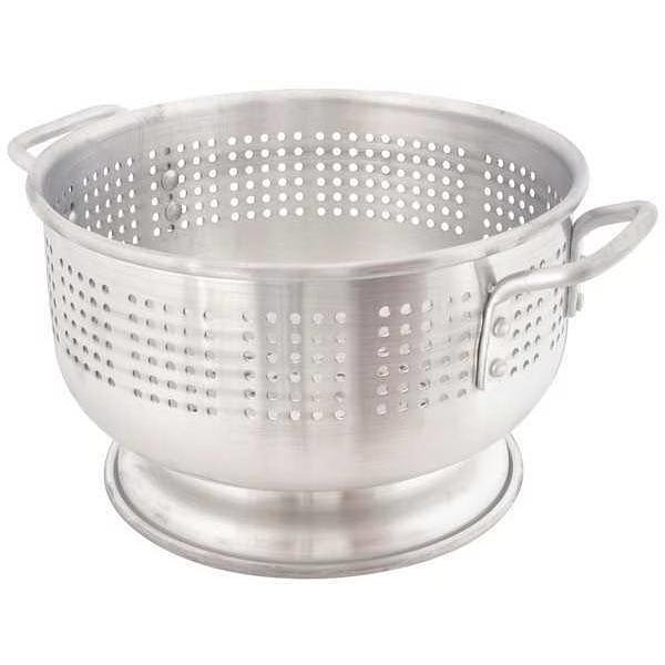 Colander, 12 qt., 7-3/4 in. H, Aluminum 2 lb
