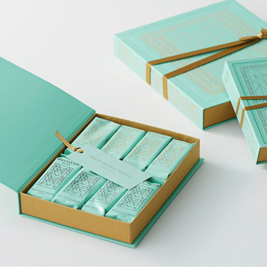 日本伴手礼界贵族 只有东京银座松屋才能买到的奢侈千层派 MILLE-FEUILLE MAISON 香草+巧克力千层酥 8枚 1 份