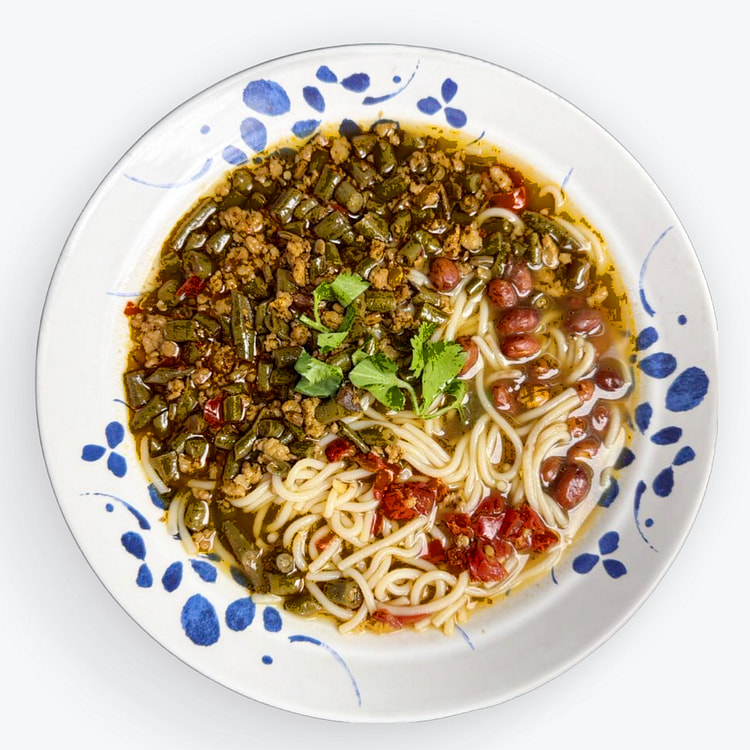 酸豆角肉末汤粉（圆粉）