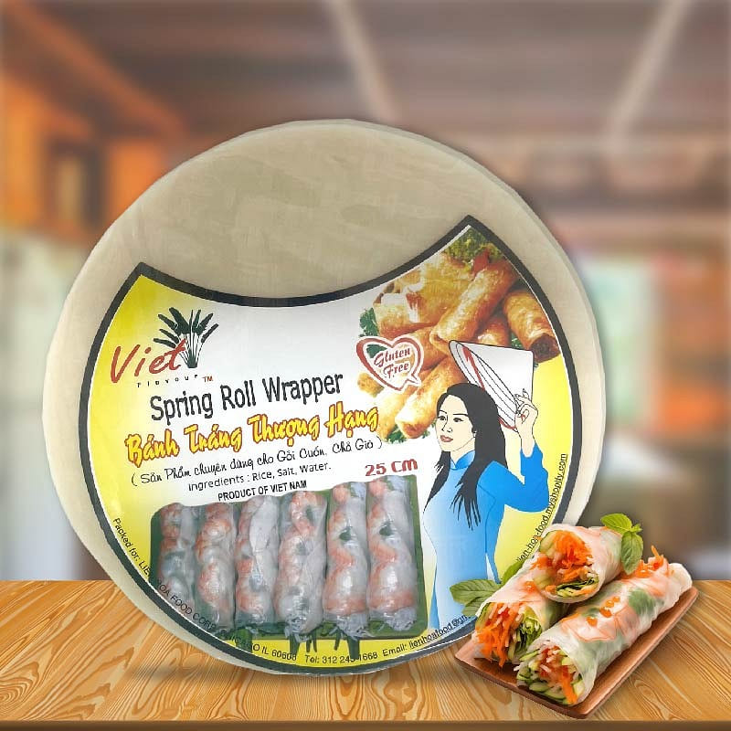 Spring Roll Wrapper 25 cm in Bag * Banh Trang Thuong Hang * 25 cm in Bag 12 oz