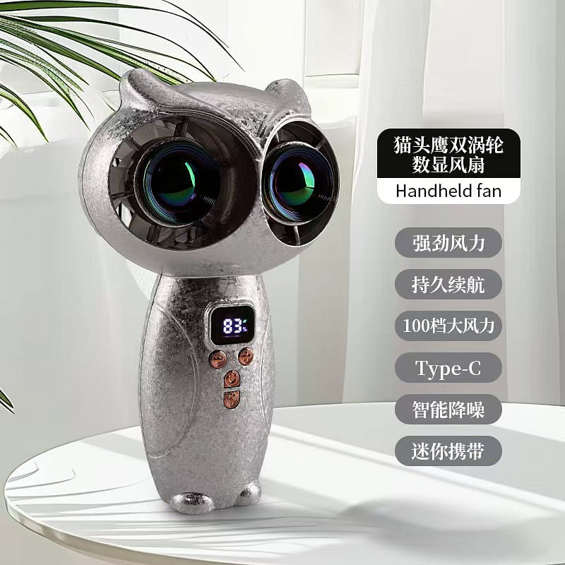 Portable Fan with Long Battery Life, Gray 1 count