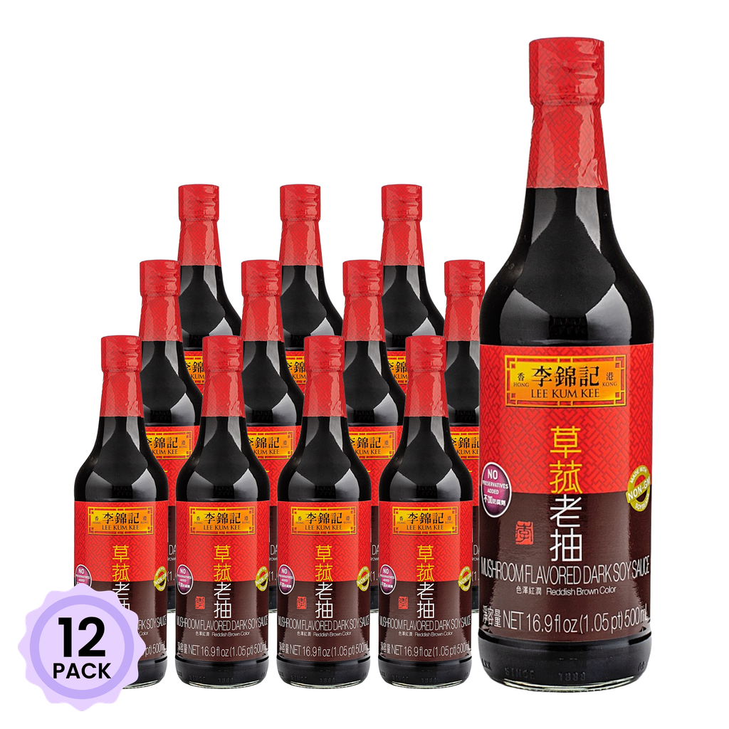 李锦记草菇老抽500 毫升*12 包- Weee!