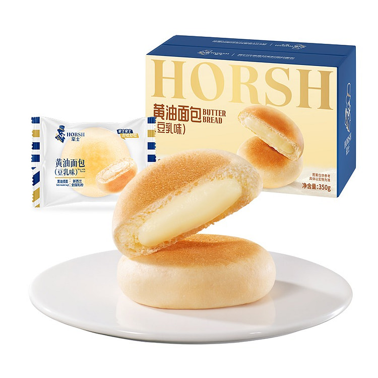 豪士豆乳味黄油夹心面包健康营养早餐蛋糕下午茶糕点心 350 克