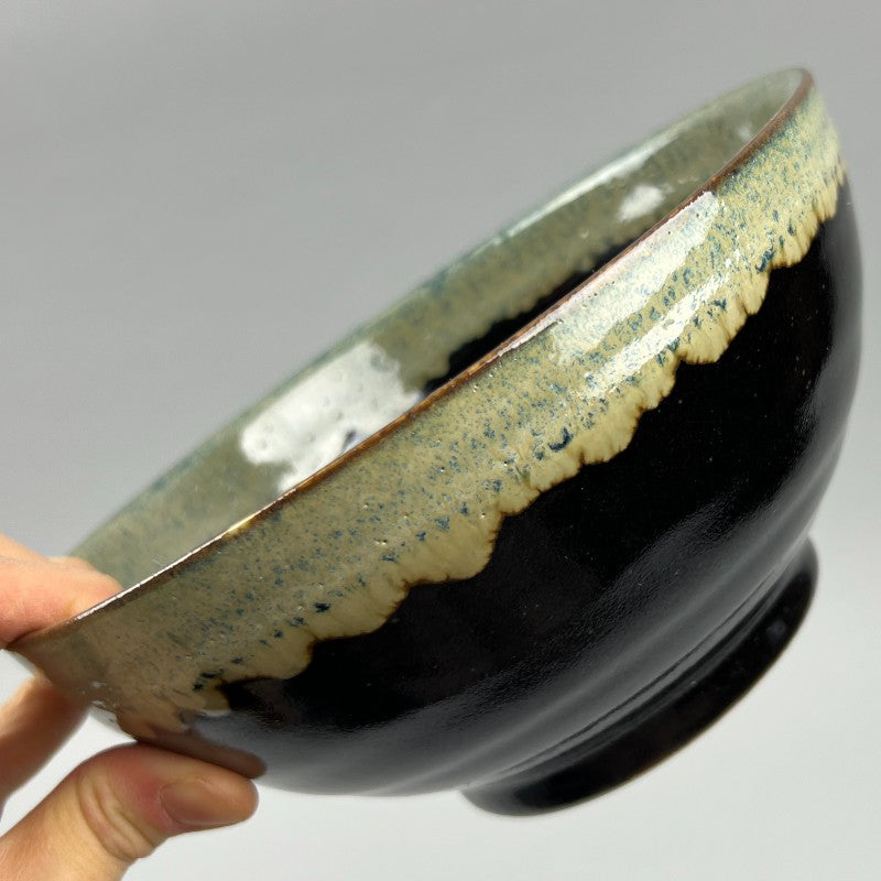 Made-in-Japan Tenmoku Ainagashi Sanuki Soup Noodle Bowl, 7.25" dia.(34 oz) 1 개
