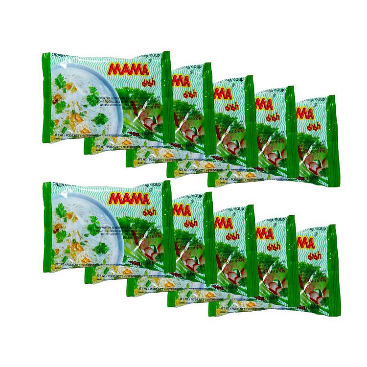 MAMA Gluten Free Vegetarian Rice Vermicelli Clear Soup pack of 10