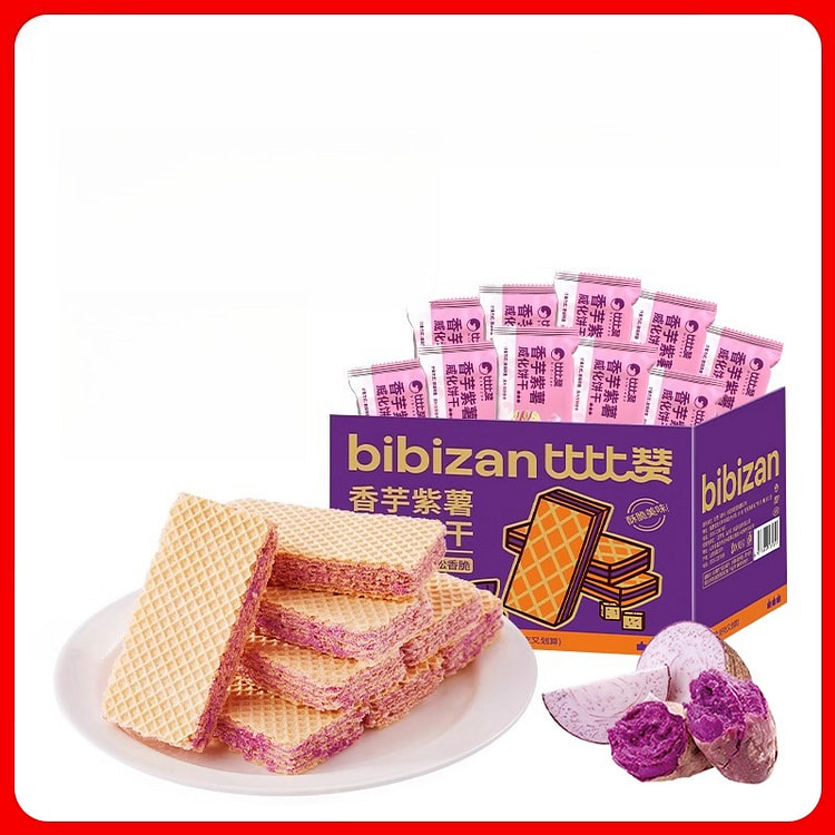 比比赞香芋紫薯威化饼干210g*2箱 420 克