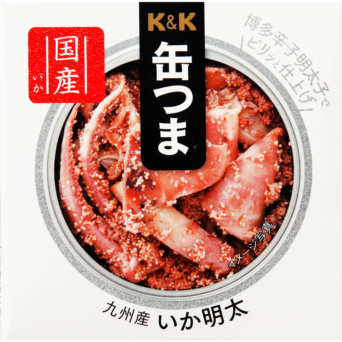 Canned Food Squid Mentai KANTSUMA Cod Roe Spicy Egg Preserved Snack Japanese 40g 1 can 1 each